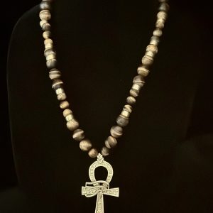 Rise of the Pharaohs - Tiger's Eye Ankh Necklace